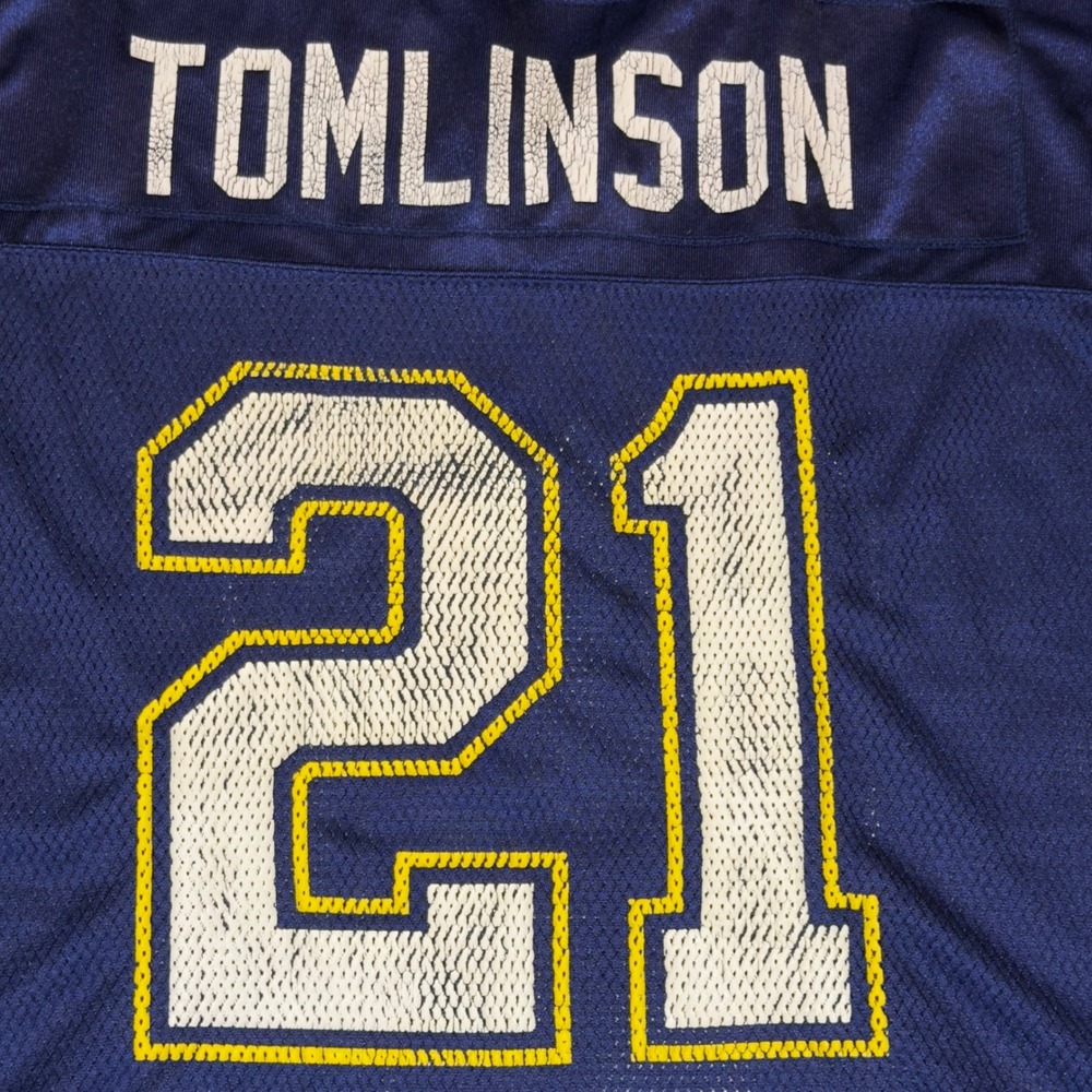VTG Reebok LaDainian Tomlinson San Diego Chargers Jersey Mens 5XL Navy Blue - Picture 4 of 13
